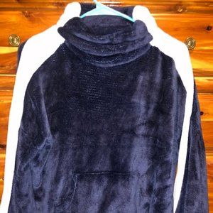 Navy and Cream Velvet